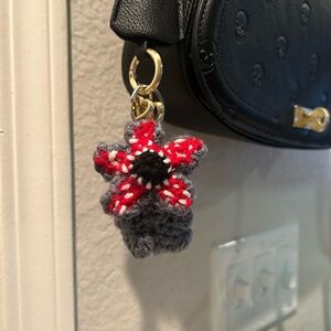 Handmade Crochet Stranger Things Demogorgon Keychain